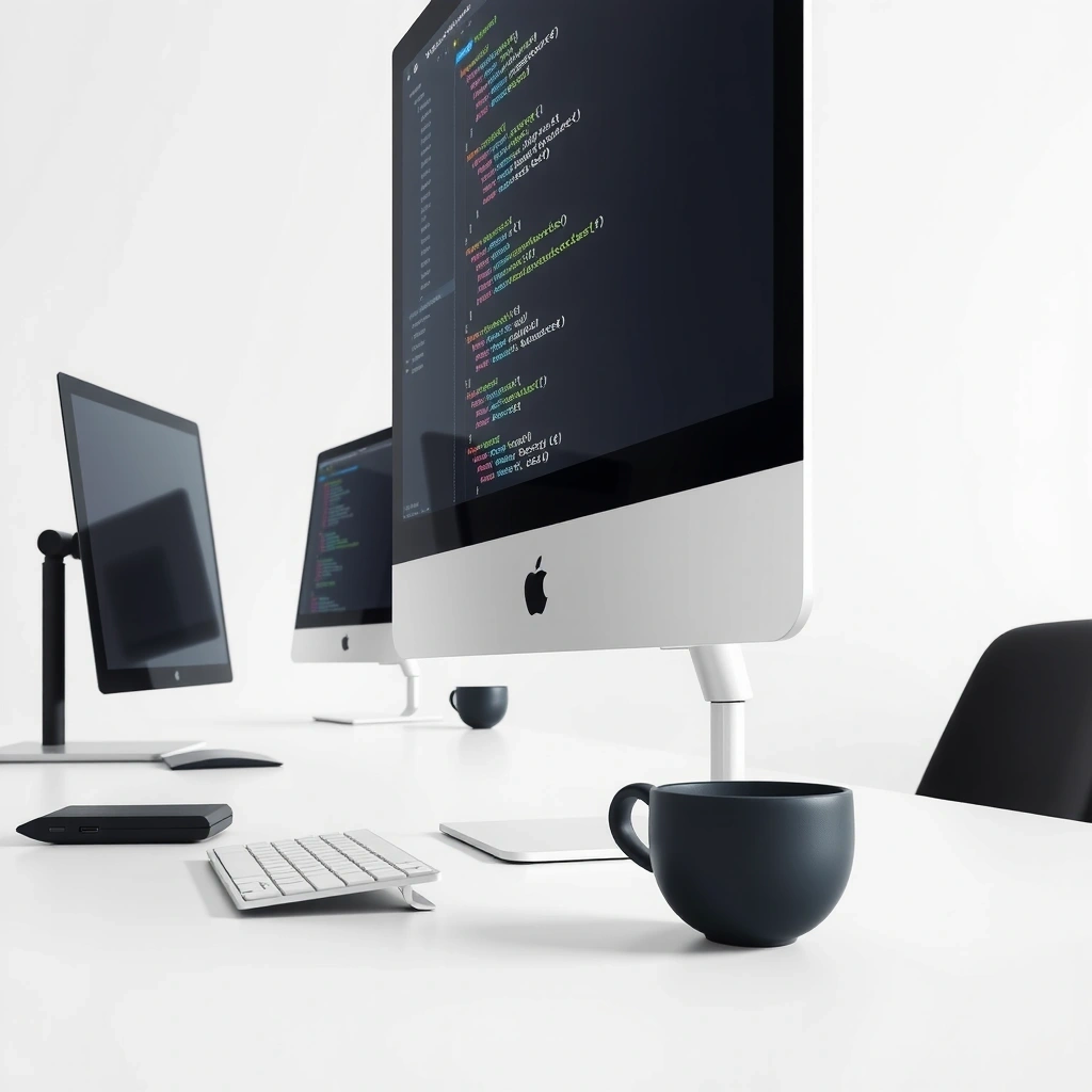 Modern web development workspace